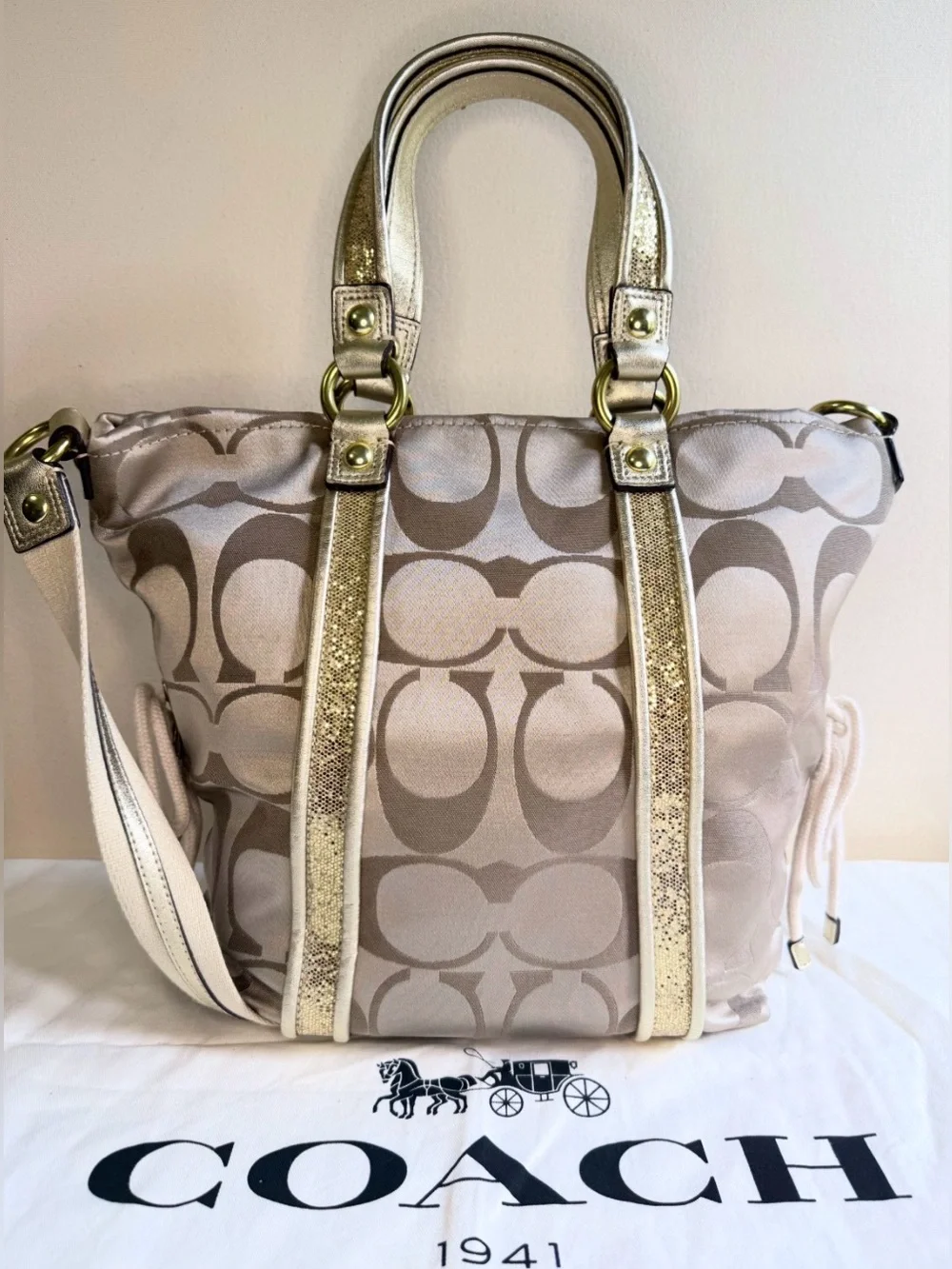 Coach Poppy Multicolor Graphic Satchel & Wallet Set – EUC + Hangtags & Dust Bag